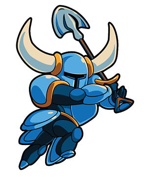 Video games store with knights