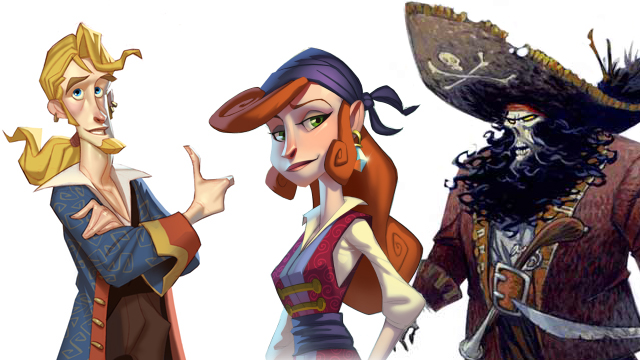 Elaine, Guybrush, and LeChuck